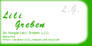 lili greben business card